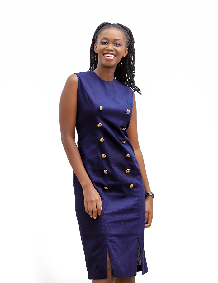 Navy Double Slit Dress – Mshono Apparel